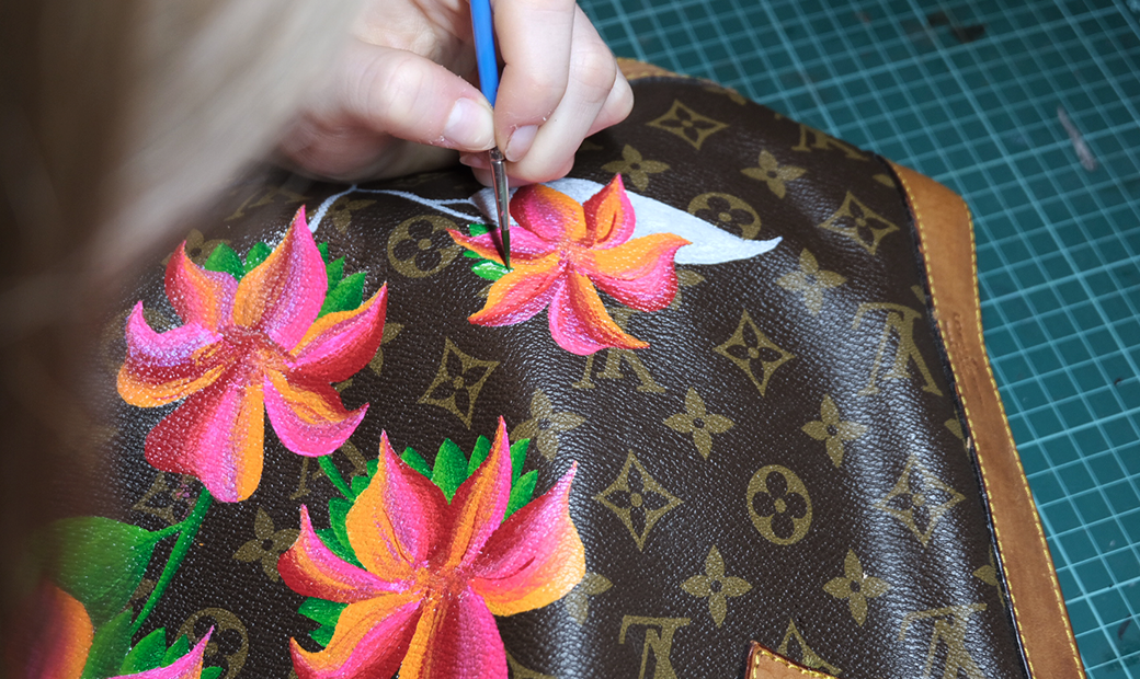 Louis Vuitton Tasche bemalen